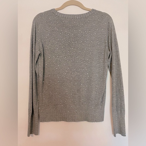 ESQUALO grey beaded sweater - Picture 3 of 7